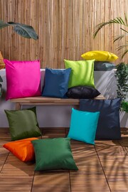 furn. Black Plain Large UV  Water Resistant Cushion - Image 1 of 4