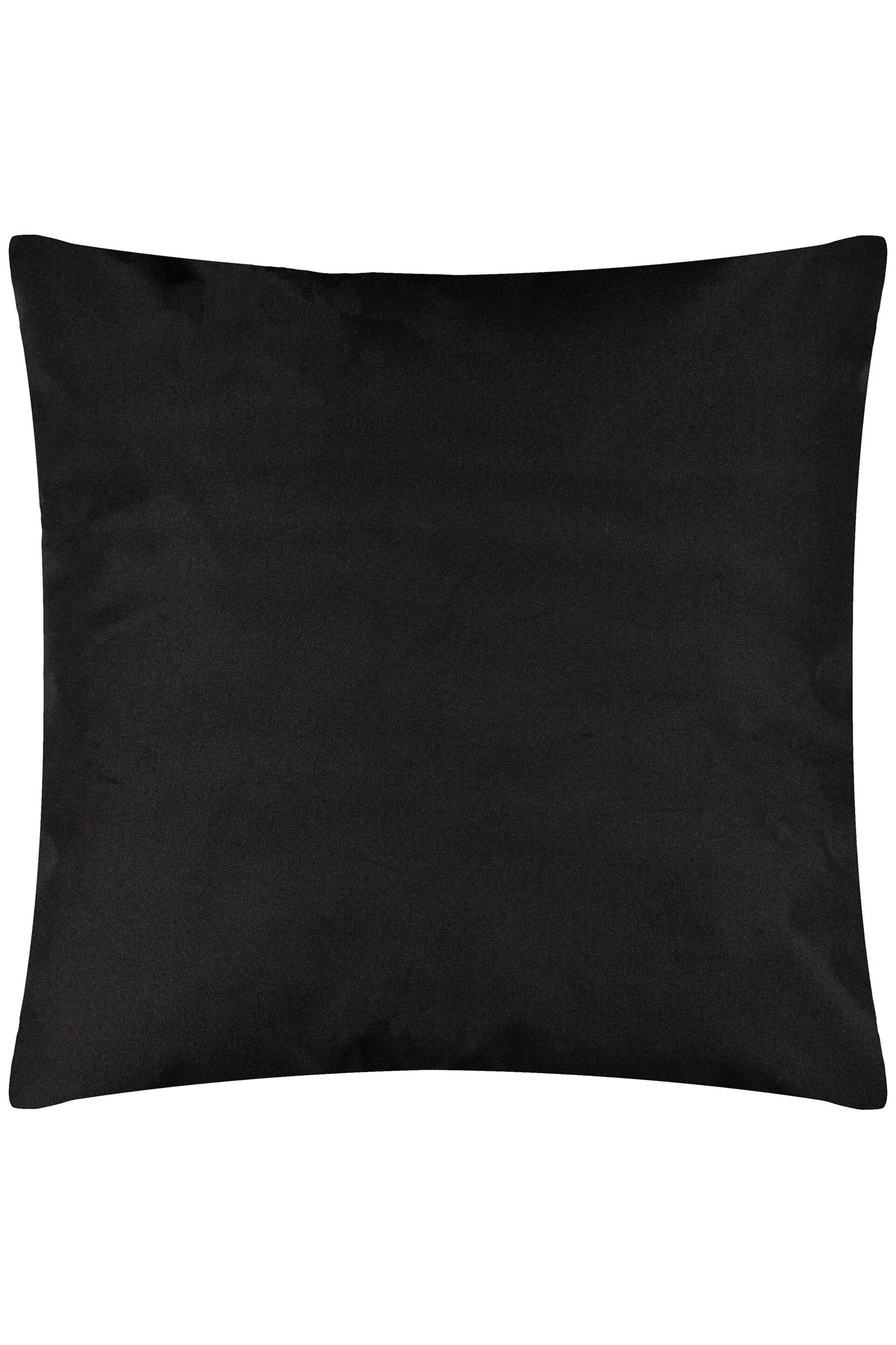 furn. Black Plain Large UV  Water Resistant Cushion - Image 2 of 4
