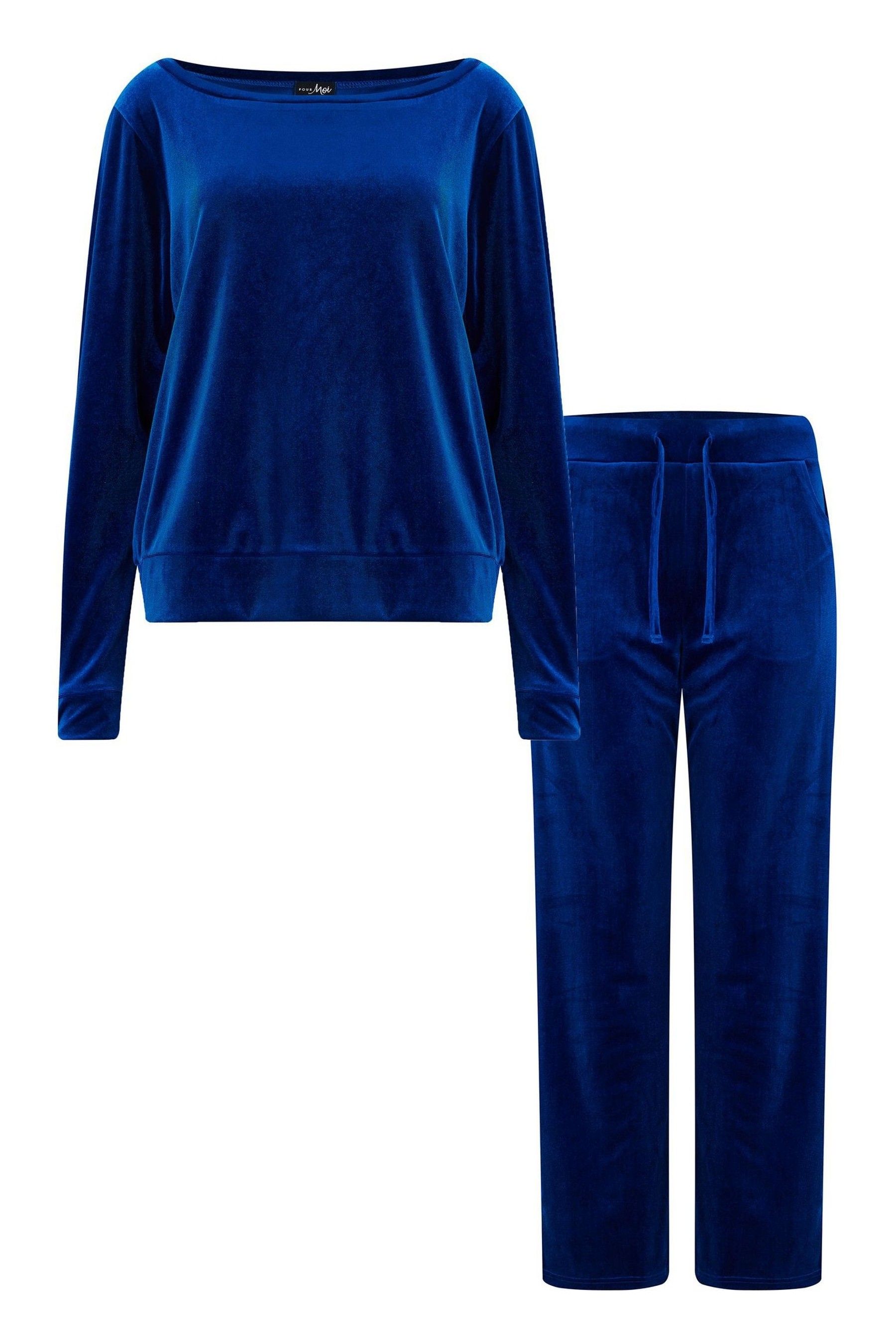 Buy Pour Moi Blue Velour Pyjamas Set from the Next UK online shop