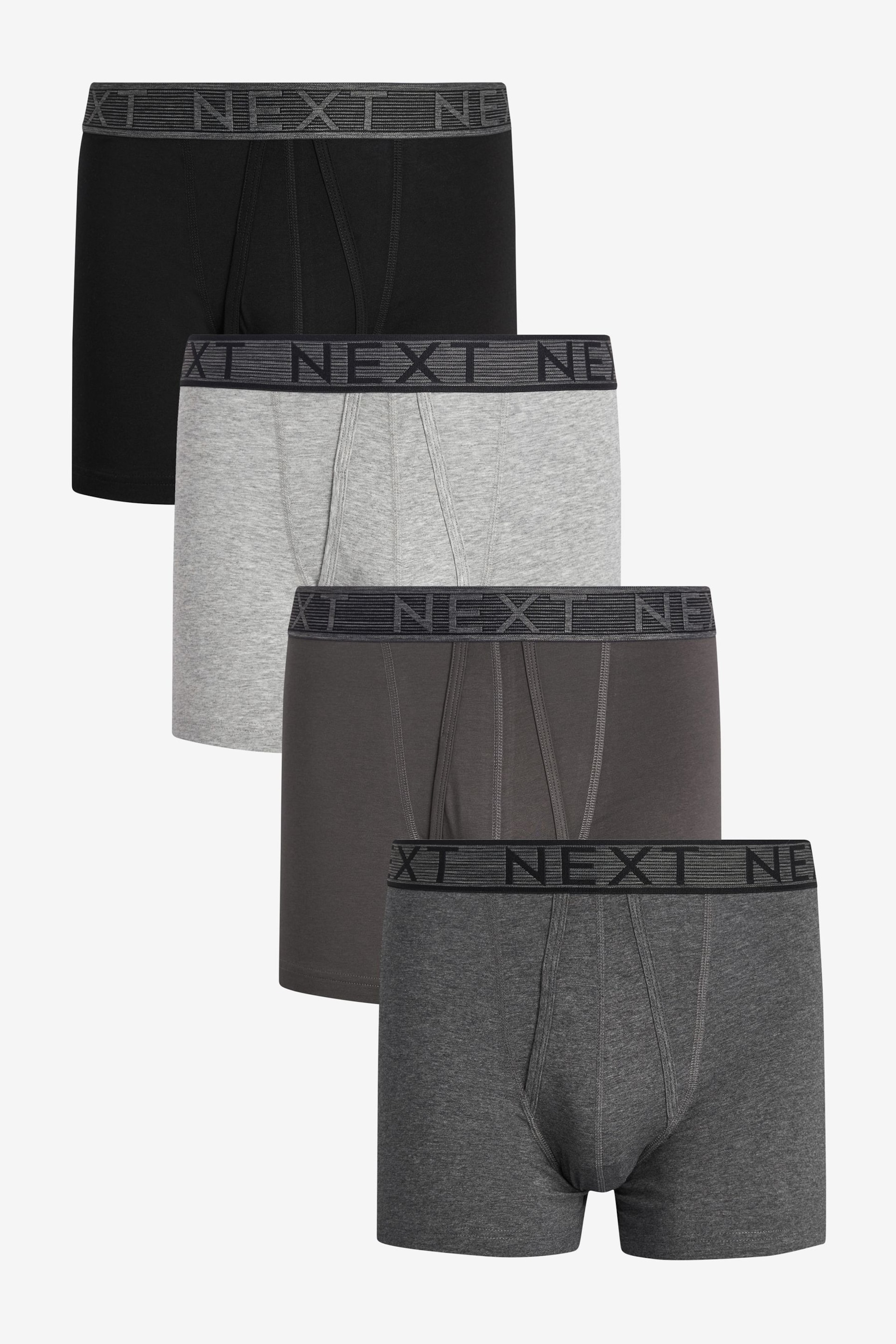 Grey 4 pack A-Front Boxers - Image 1 of 7