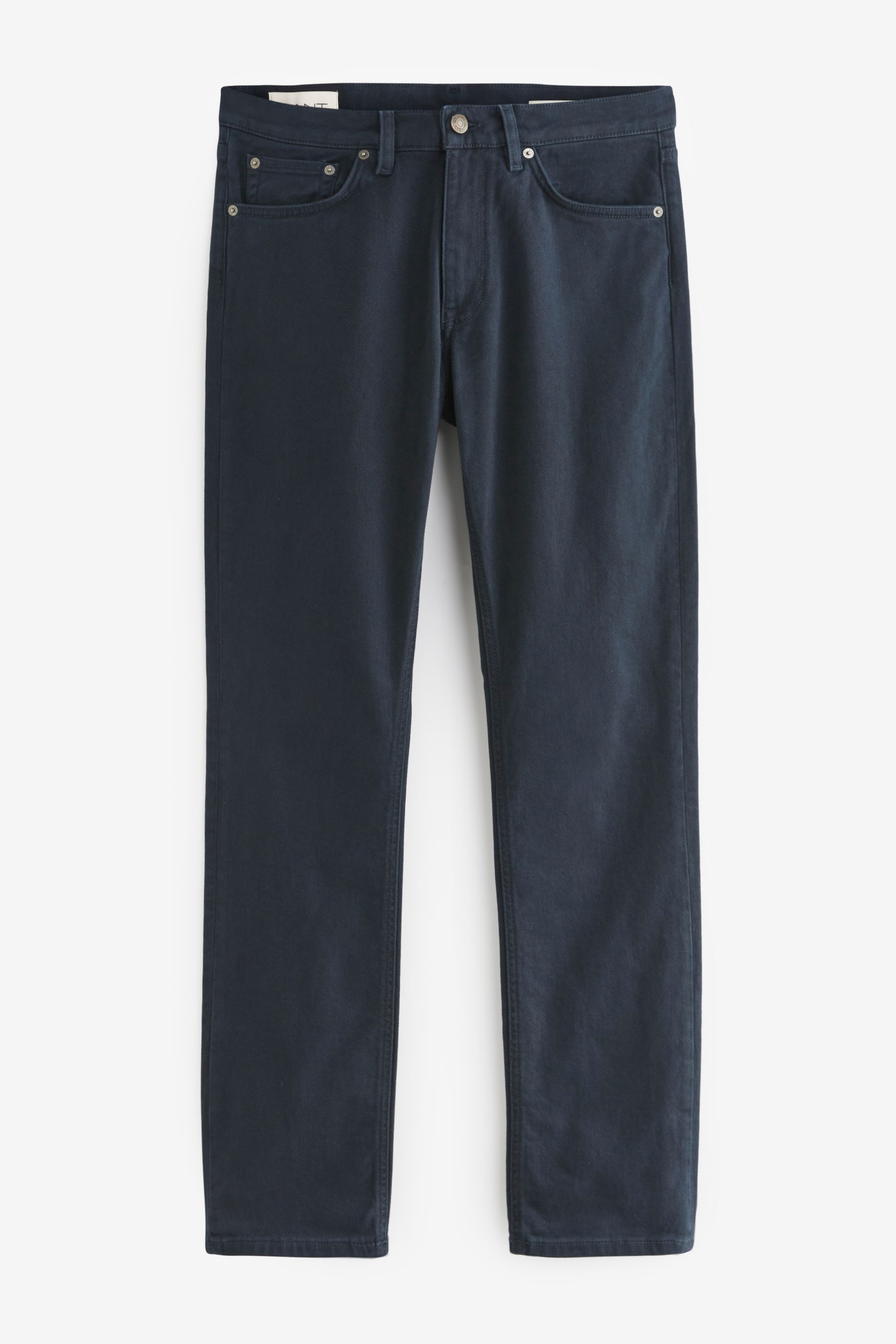 GANT Blue Regular Fit Soft Twill Jeans - Image 5 of 5