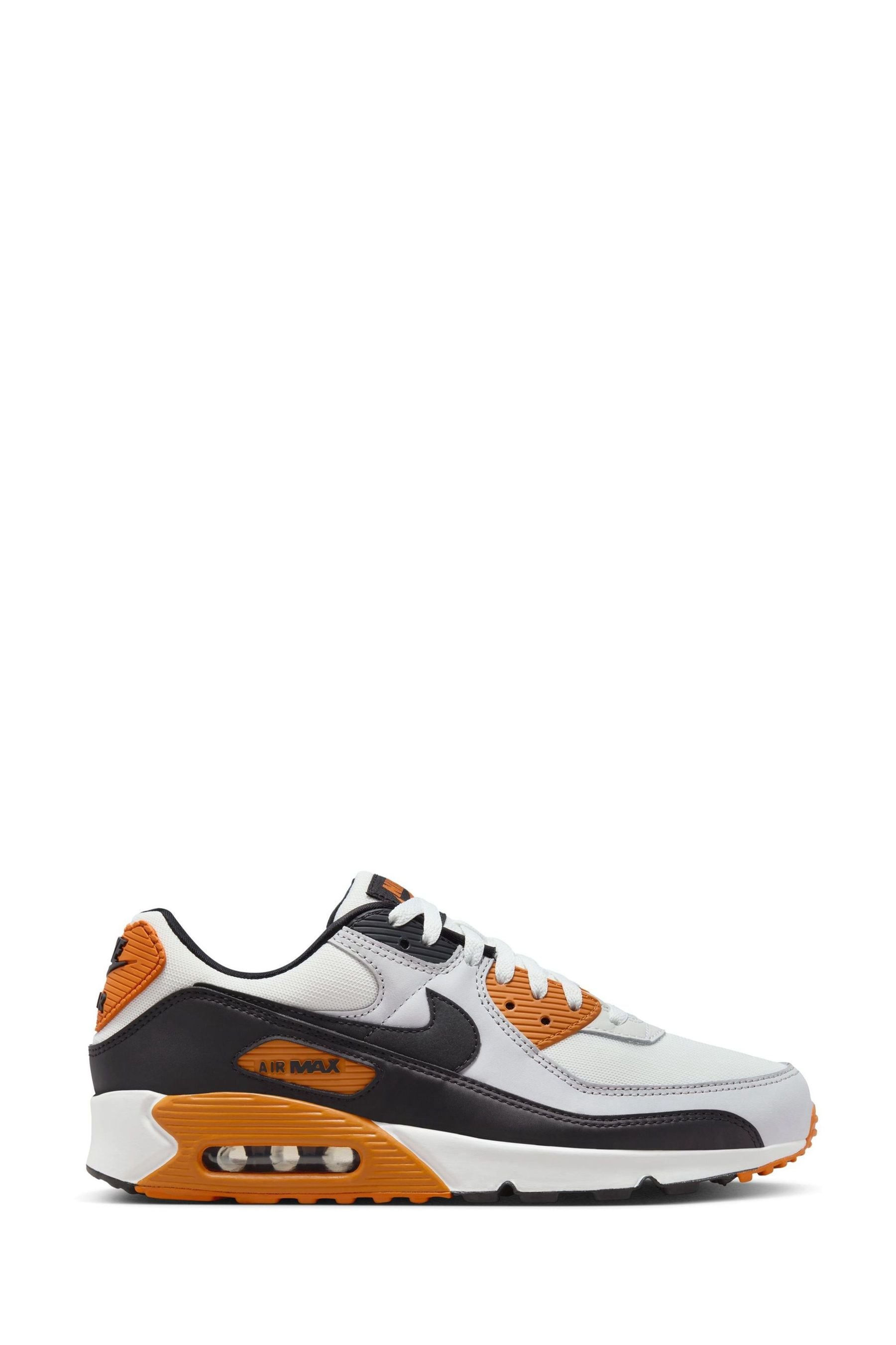 Nike Orange White Air Max 90 Trainers