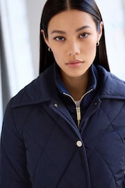 Navy Blue Shower Resistant Quilted Jacket - Image 4 of 6