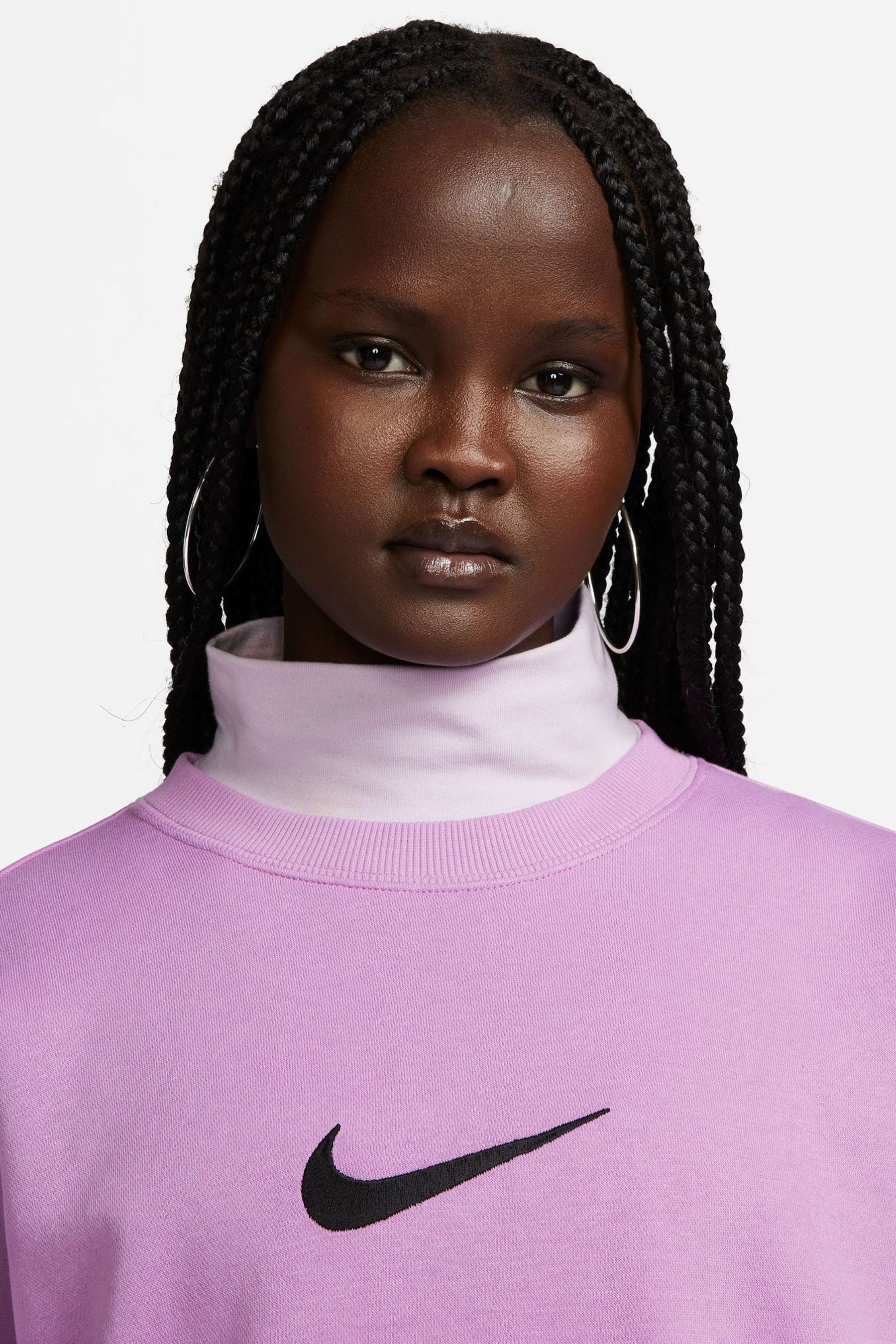 Nike purple crew neck deals sweatshirt