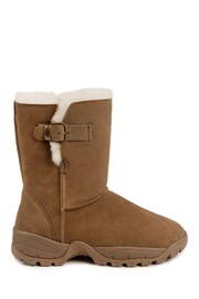 Just Sheepskin Brown Ladies Berkshire Mid Boots - Image 2 of 5