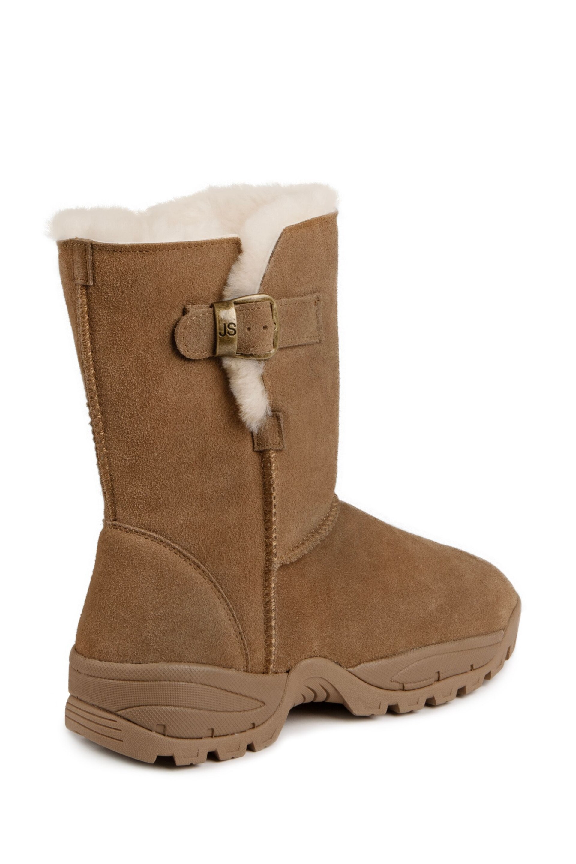 Just Sheepskin Brown Ladies Berkshire Mid Boots - Image 4 of 5