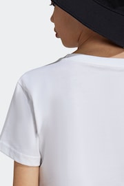 adidas White Kids Trefoil 100% Cotton T-Shirt - Image 3 of 5