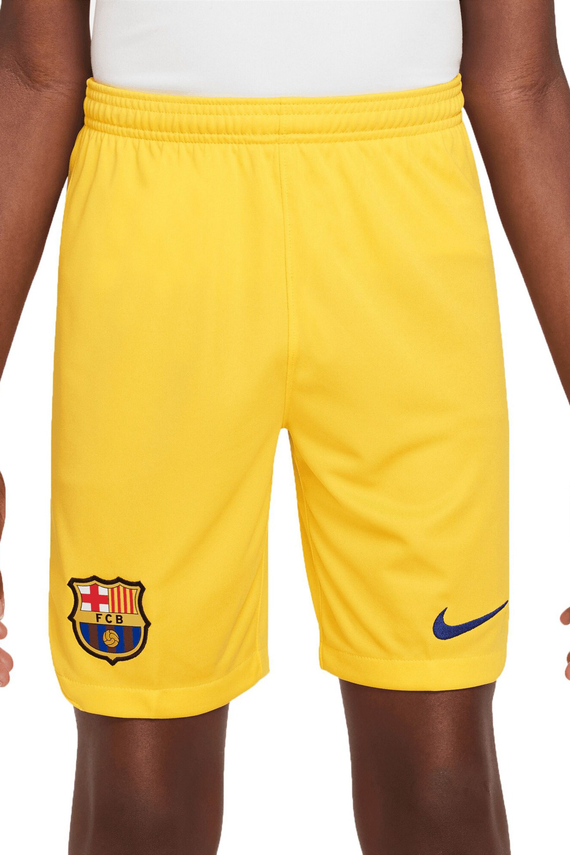 Nike Orange Barcelona Fourth 2023-24 Stadium Shorts Kids - Image 1 of 2