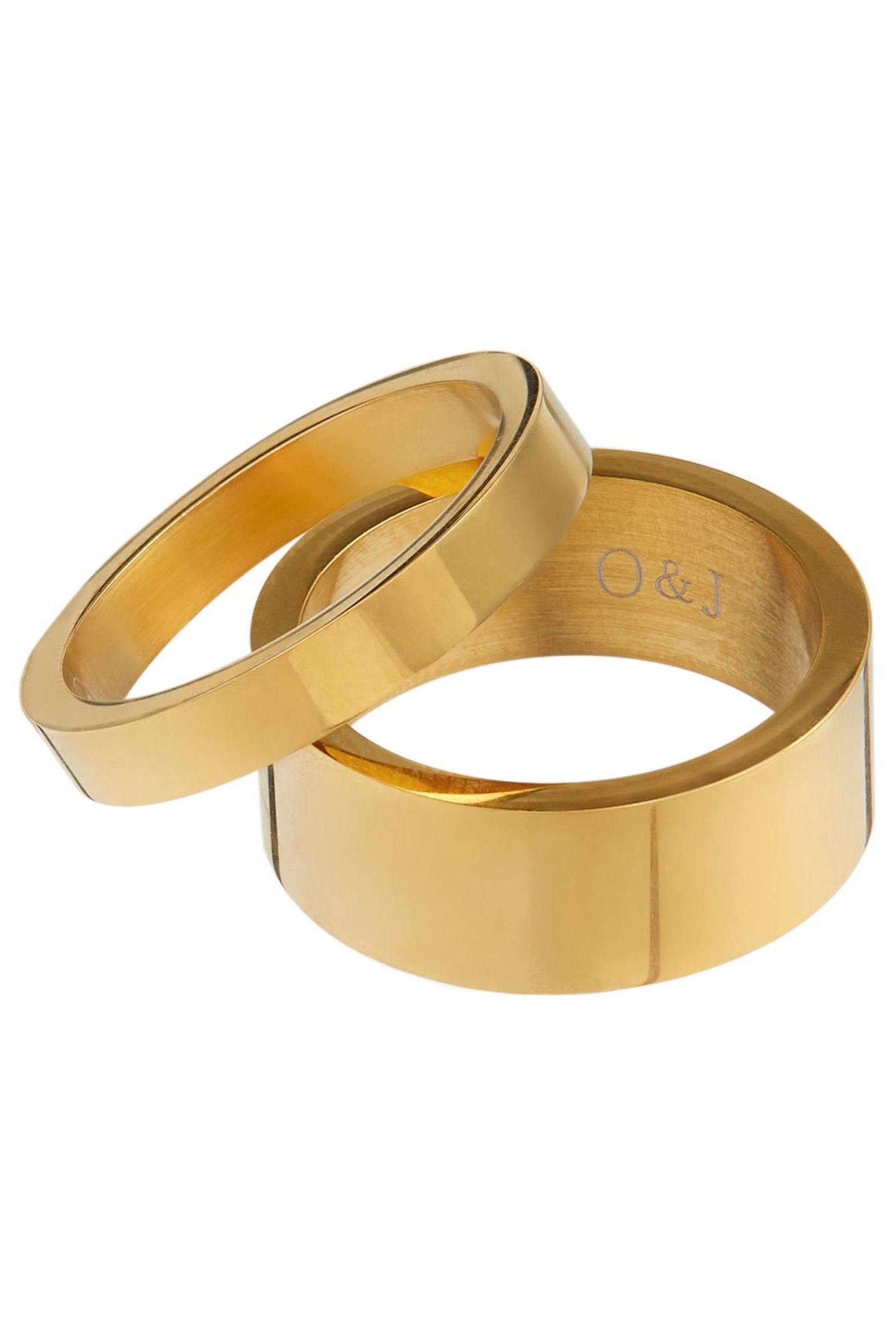 Orelia & Joe Gold Plated Metal Stacking Ring Set - Image 1 of 2