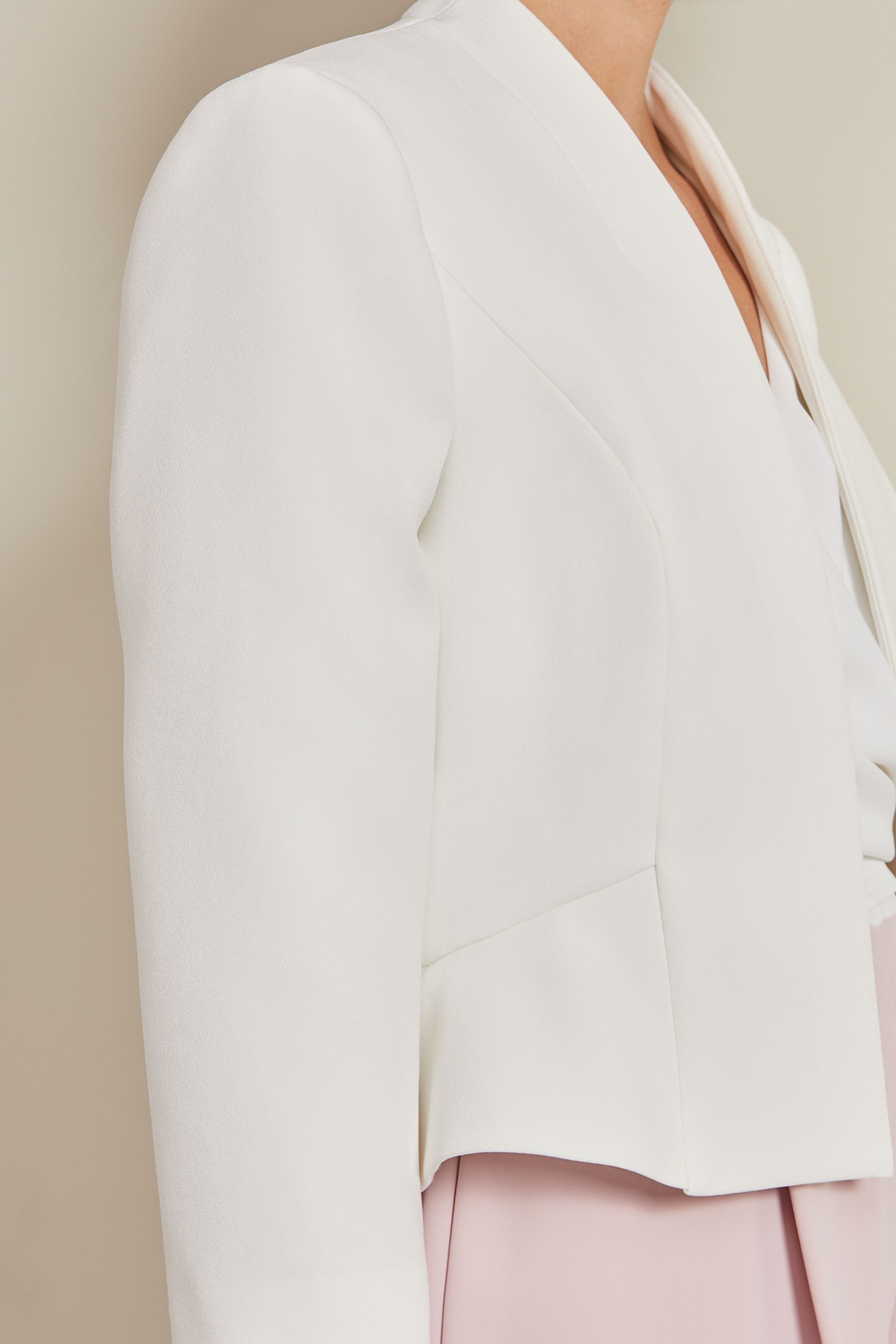 Phase Eight White Daisy Peplum Jacket