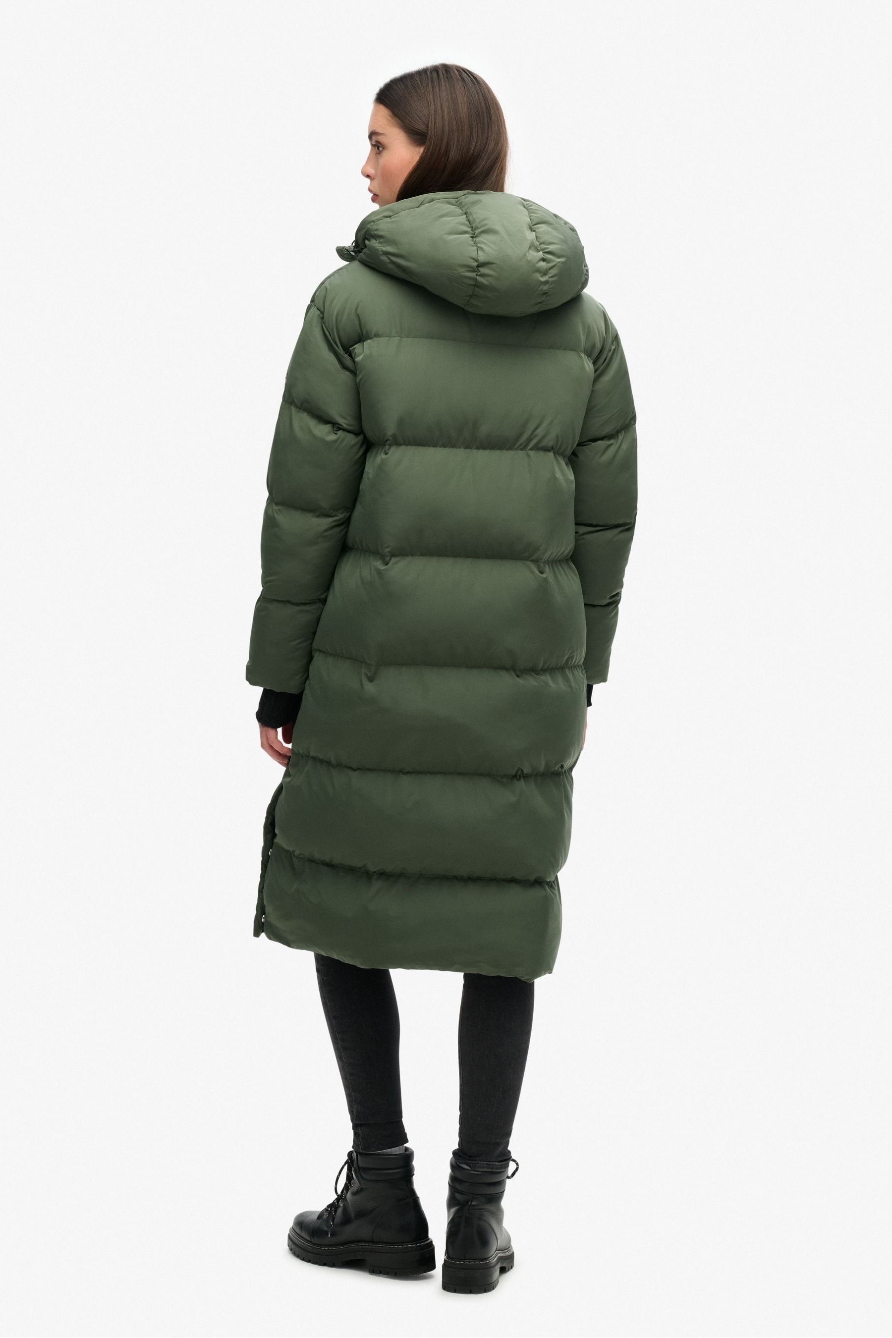 Superdry green coat sales