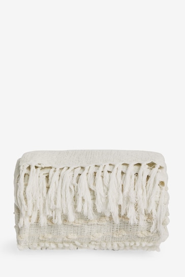 French Connection Cream Tuwi Textured Throw