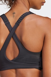 adidas Black FastImpact Luxe Run High-Support Bra - Image 6 of 8