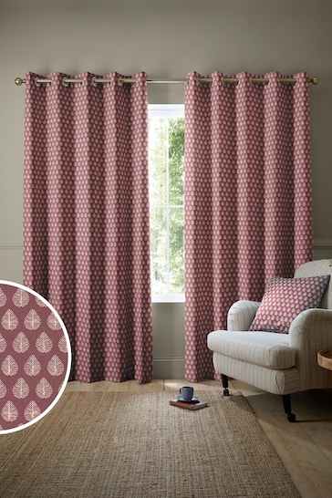 Emily Bond Raspberry Pink Jaipur Made to Measure Curtains