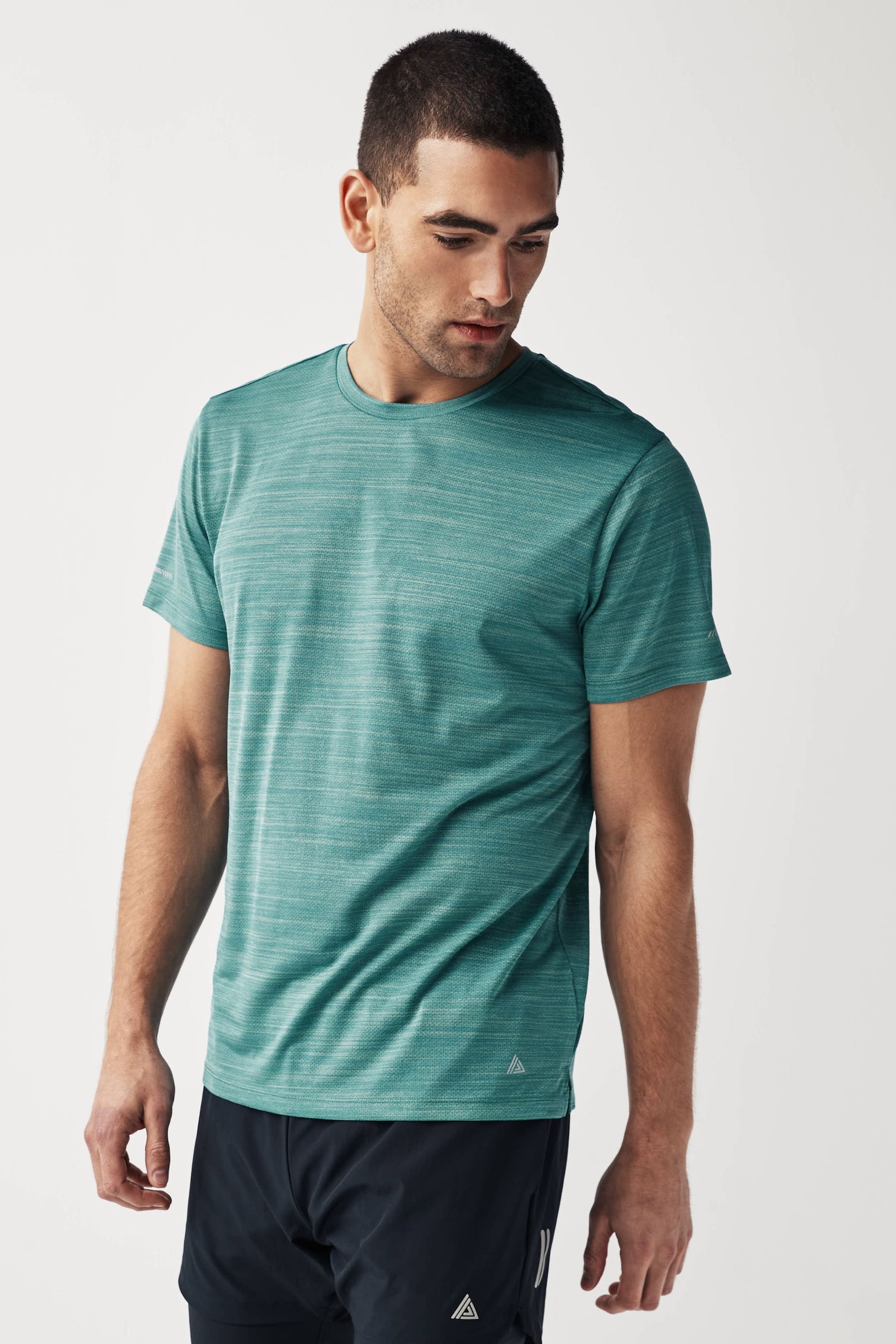 Teal Blue Active Mesh Training T-Shirt - Image 3 of 8