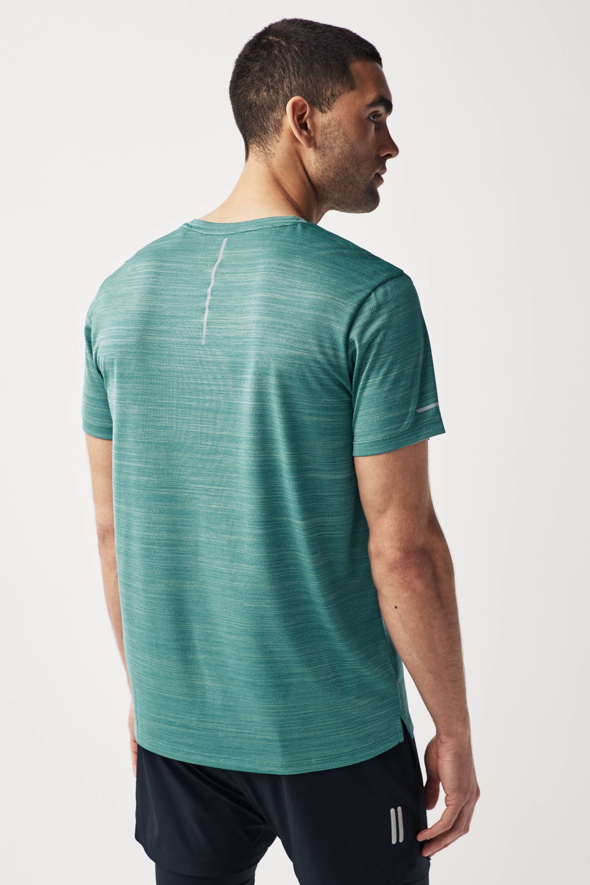 Teal Blue Active Mesh Training T-Shirt - Image 4 of 8