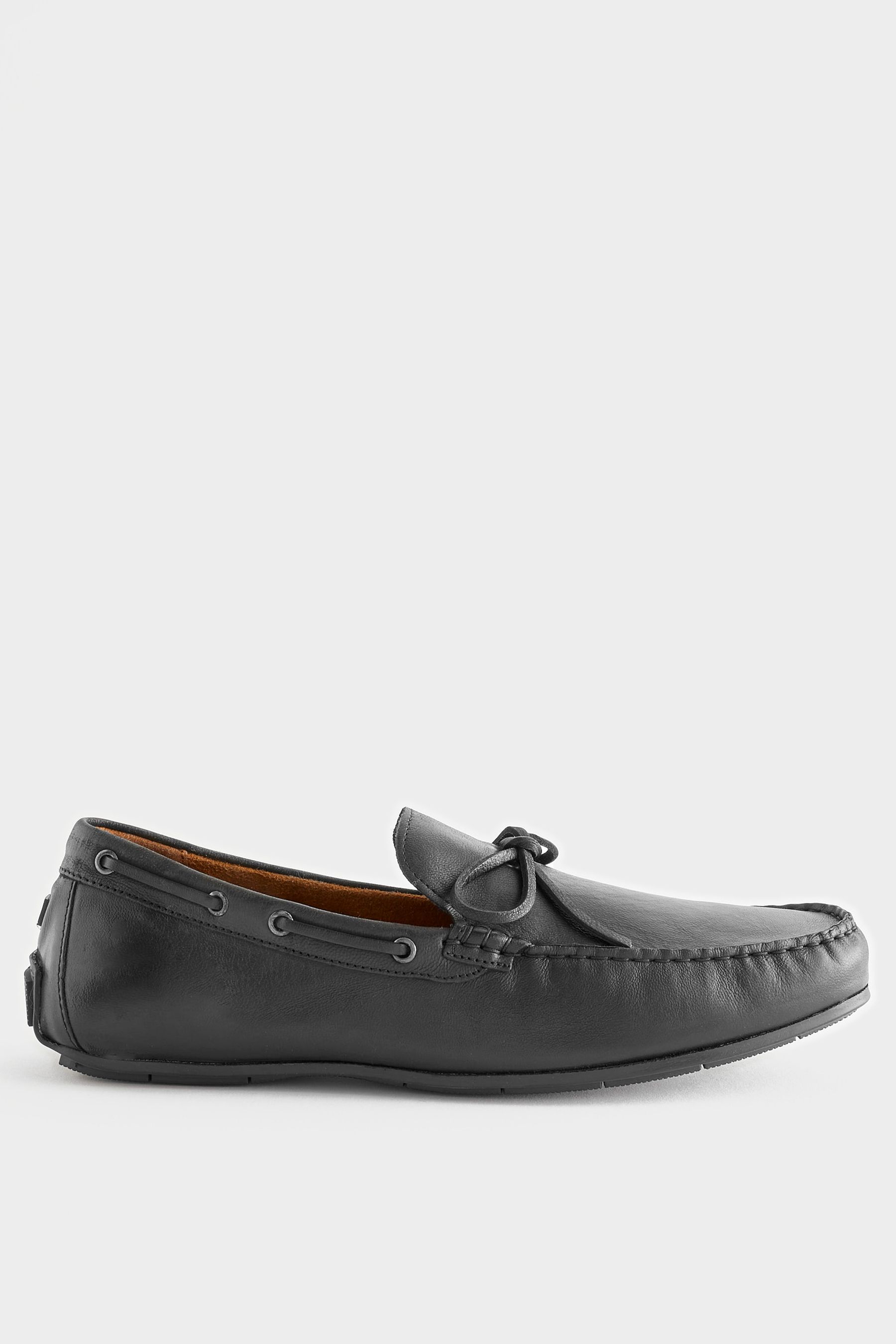 Buy Black Leather Driving Shoes from Next Luxembourg