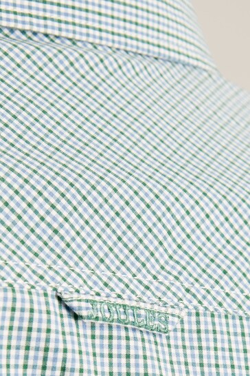 Joules Abbott Green Gingham Cotton Poplin Shirt