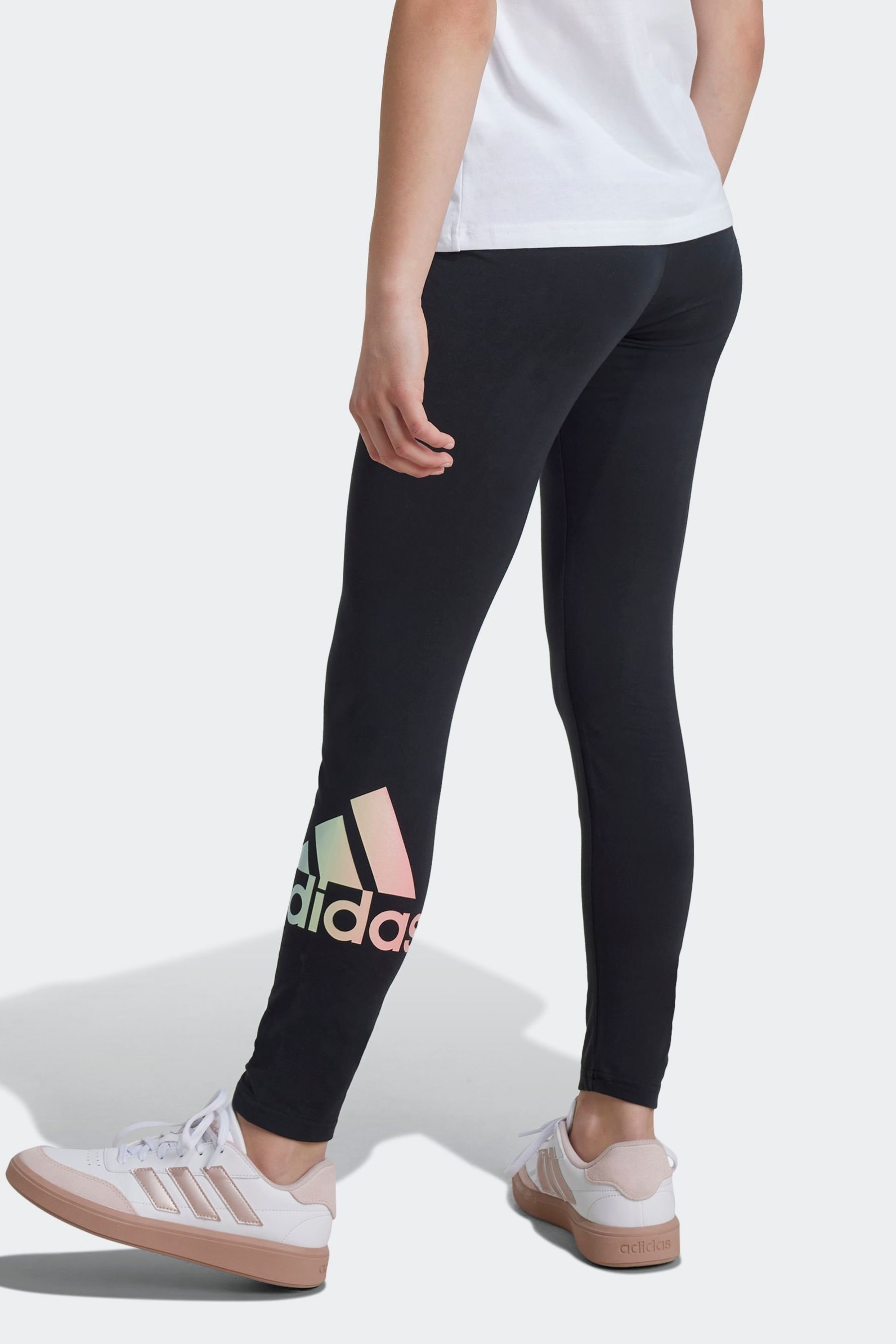 Buy adidas Black Kids Metallic Print Leggings from Next Luxembourg