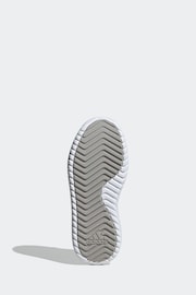 adidas Grey Grand Court Platform Suede Shoes - Image 7 of 9