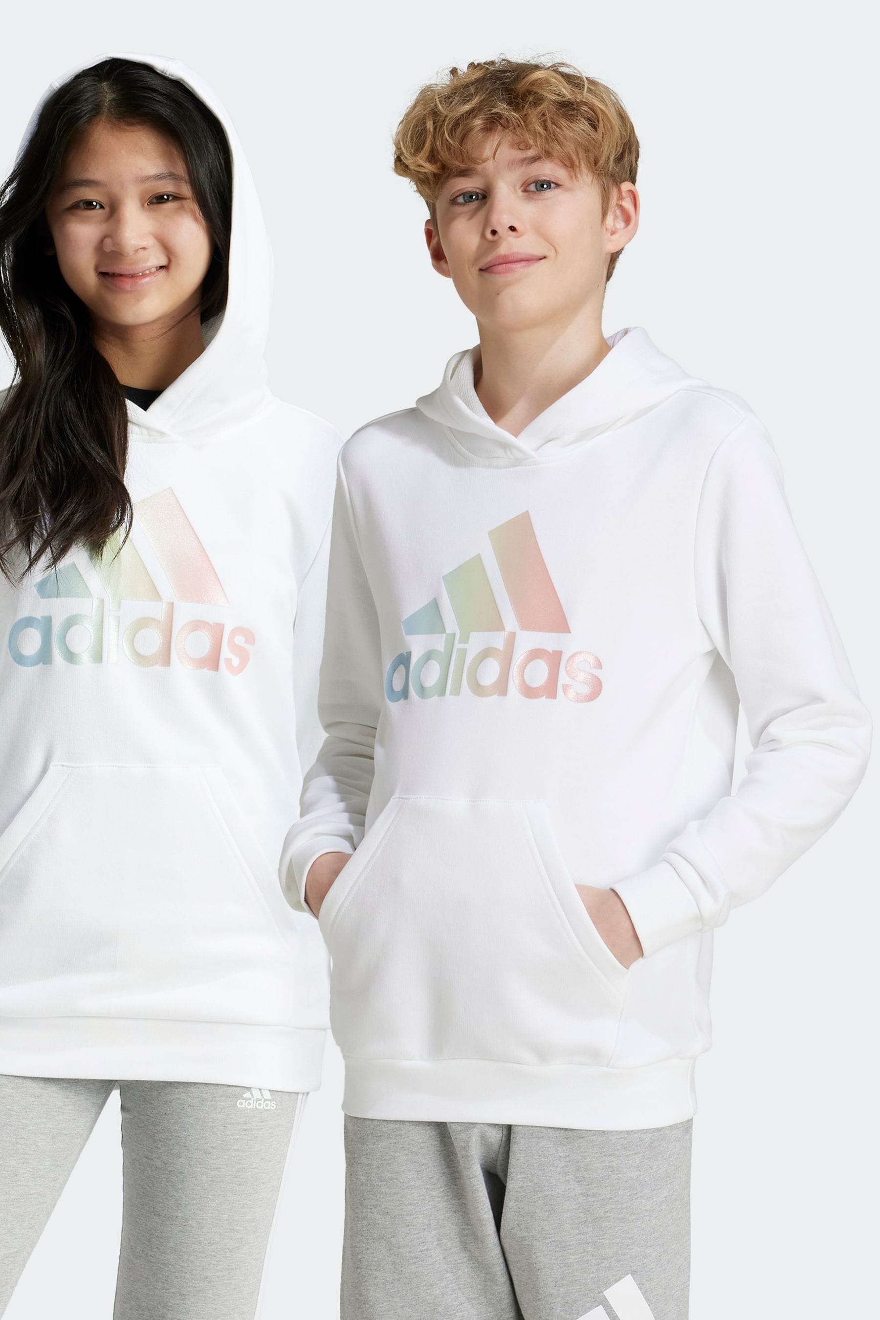 Youth white adidas hoodie cheap