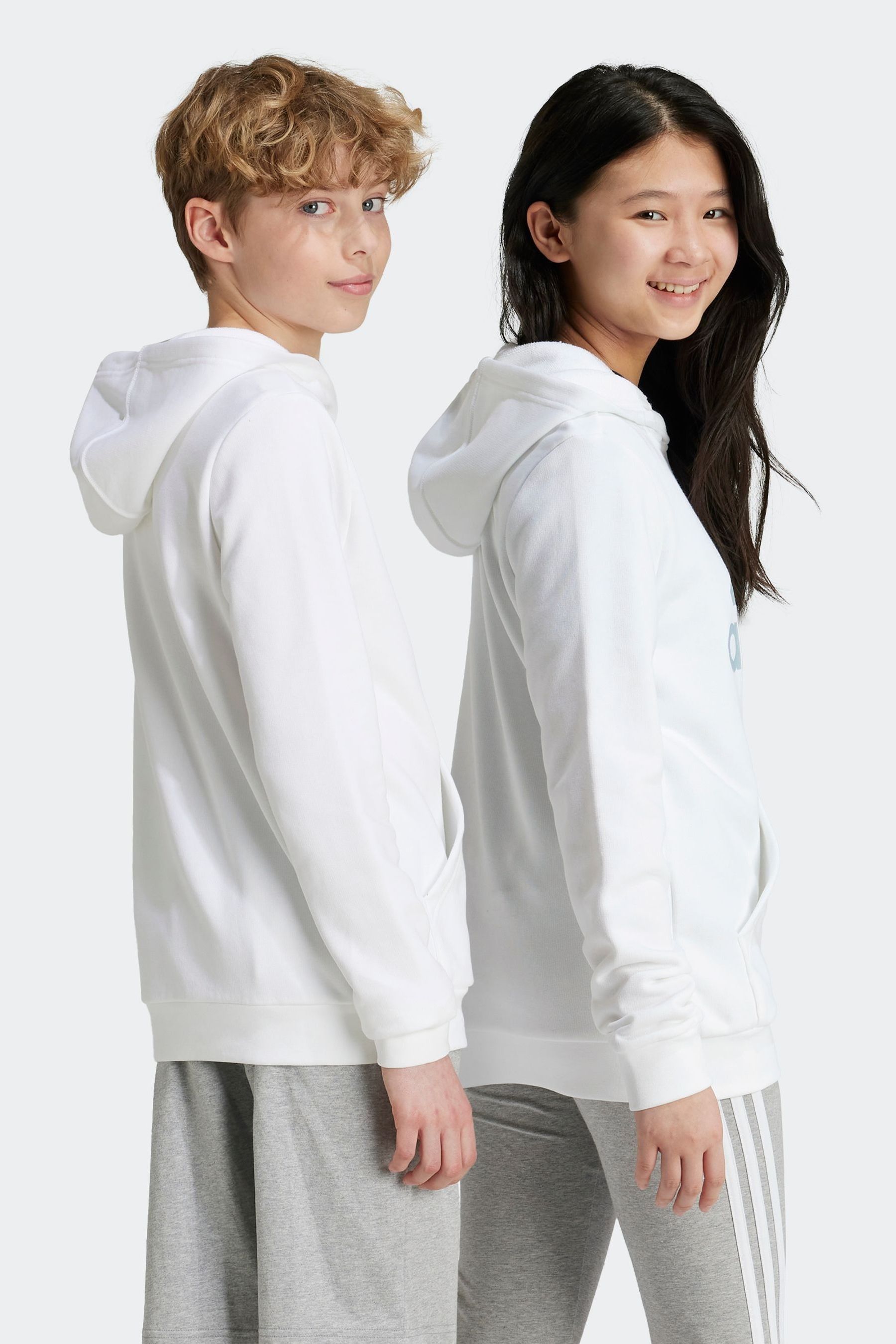 Buy adidas White Kids Metallic Print Hoodie from Next Luxembourg