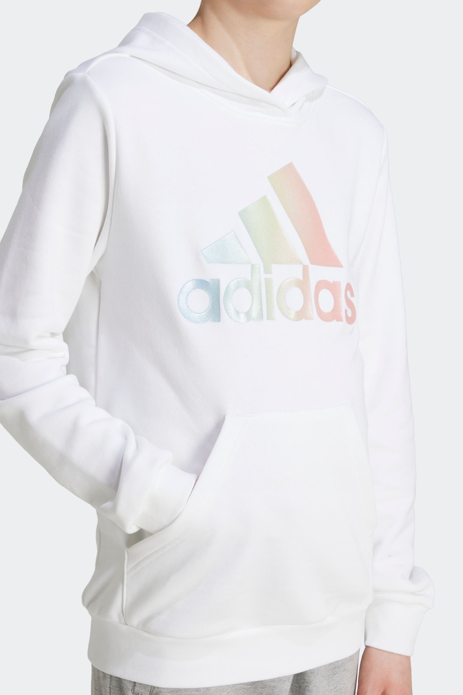 Buy adidas White Kids Metallic Print Hoodie from the Next UK online shop