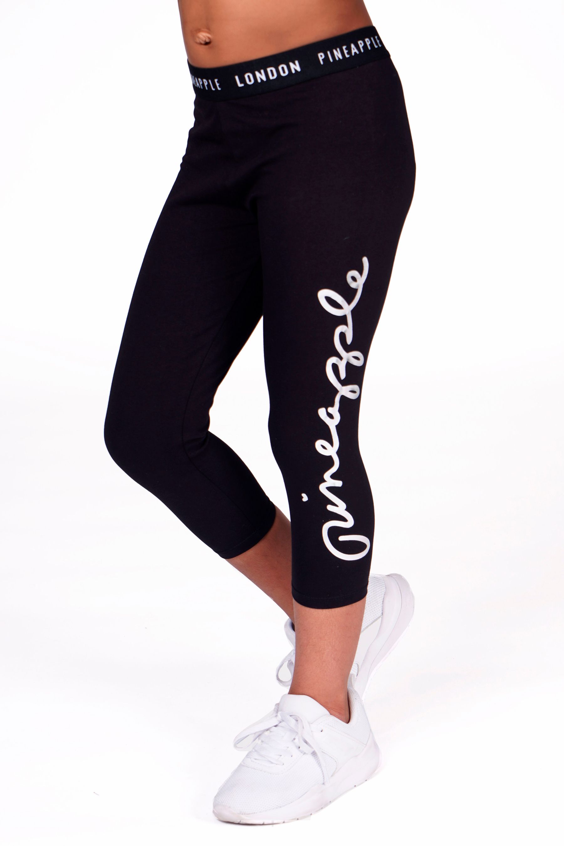 Buy Pineapple Black Script Crop Leggings from Next Luxembourg