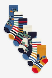 Multi Stripe Transport Cotton Rich Socks 7 Pack - Image 1 of 9