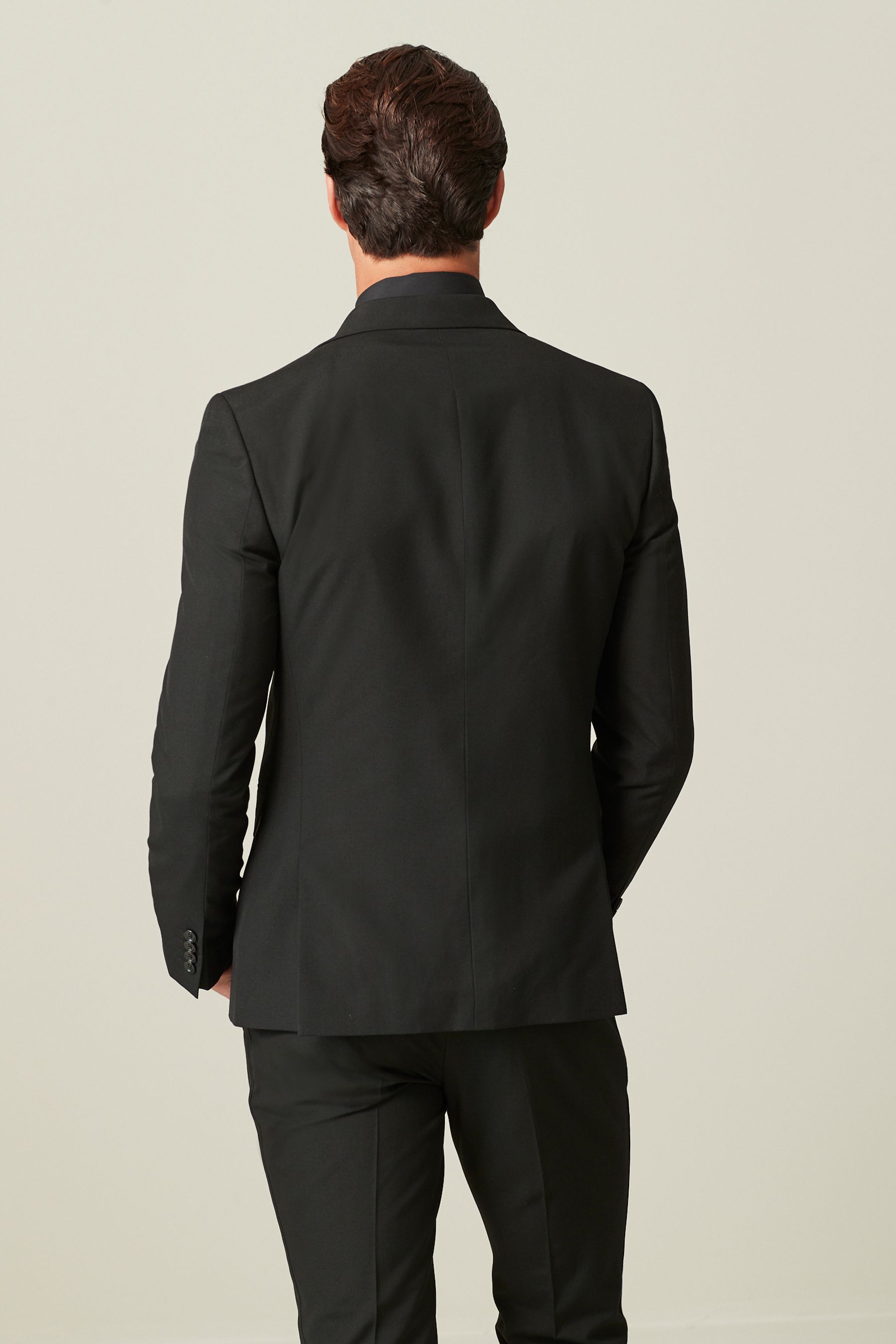 Black skinny fit suit jacket top