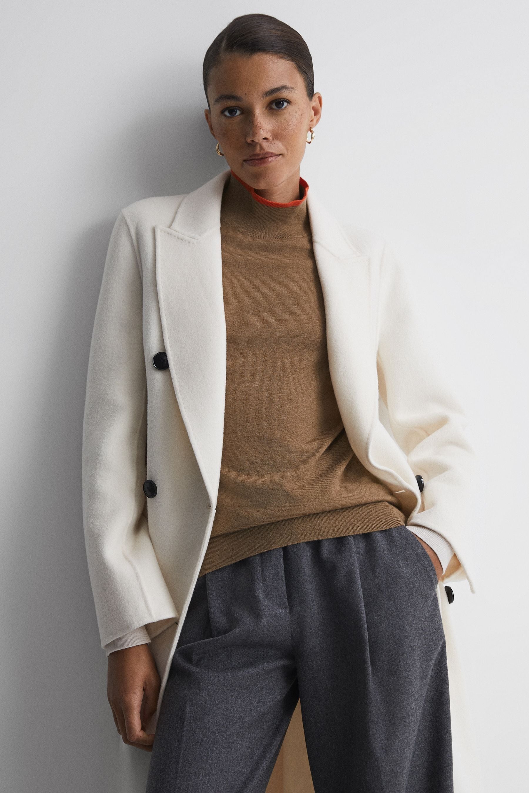 Funnel neck top coat online