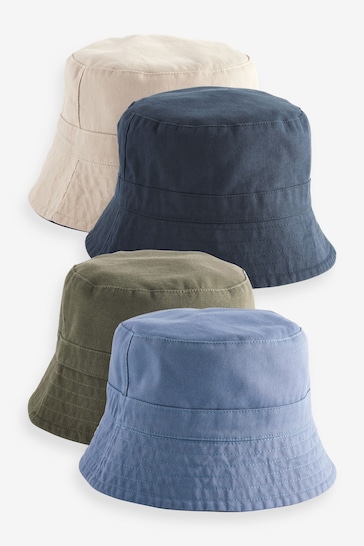 Navy Blue/Khaki Green Reversible Bucket Hat 2 Pack