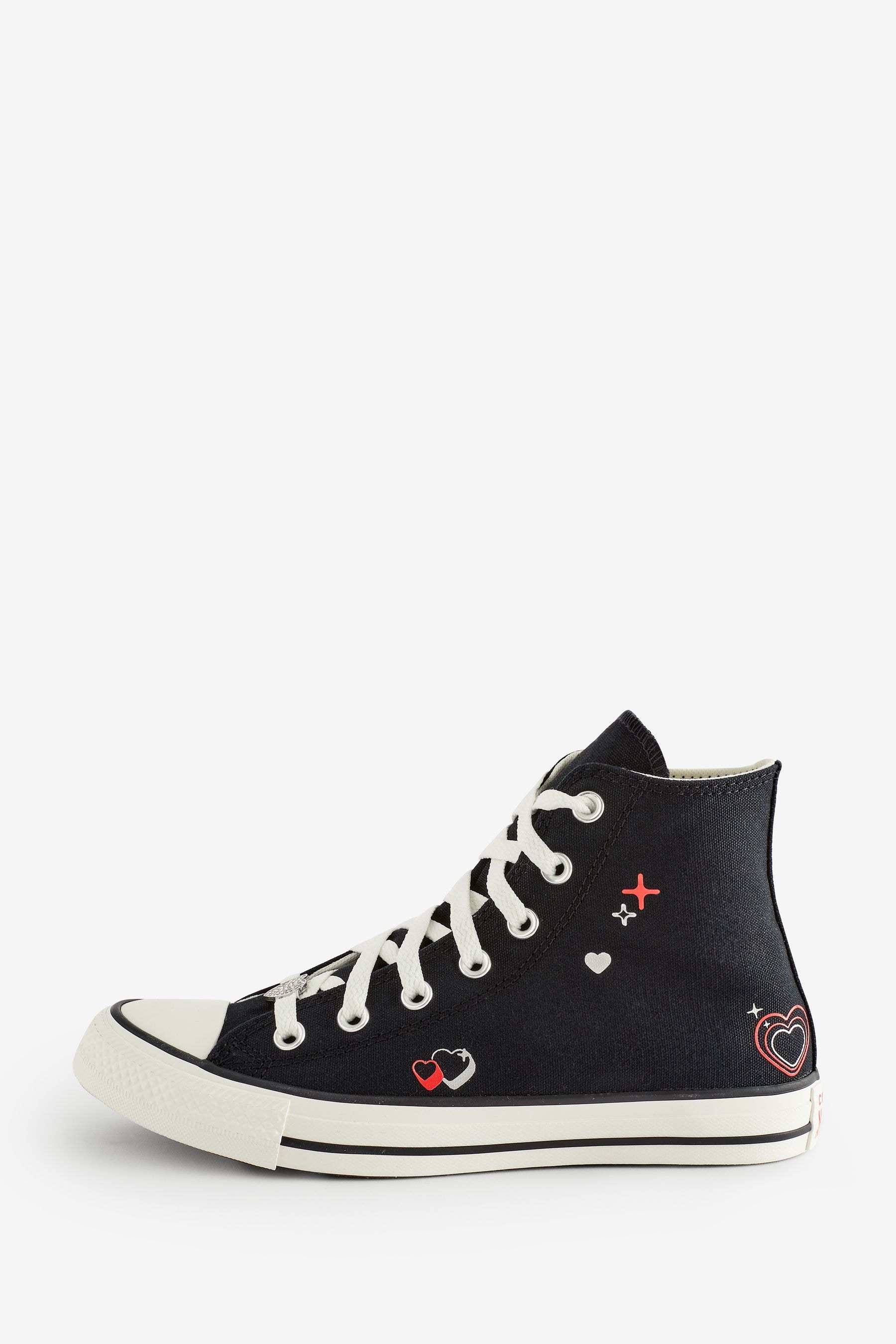 Buy Converse Black Heart Detail Chuck Taylor Trainers from the Next UK online shop