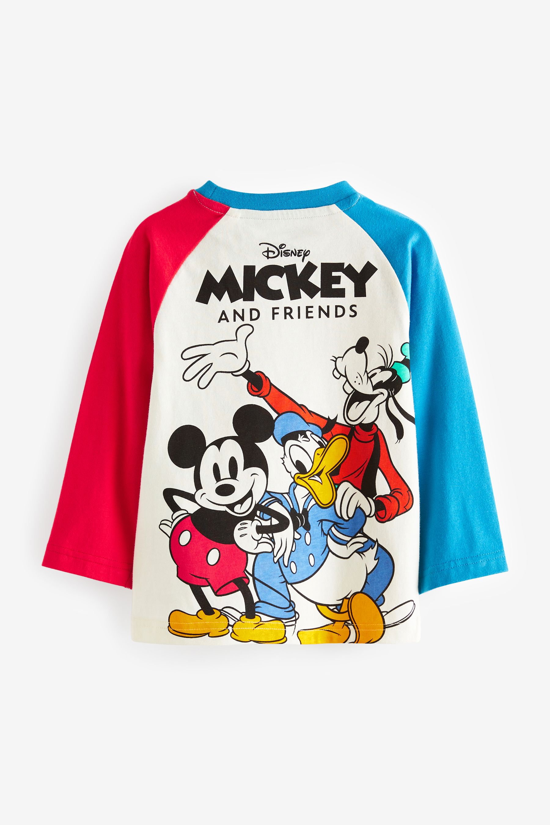 Red Blue 100 Cotton Mickey Mouse Long Sleeve T Shirt 3mths 8yrs