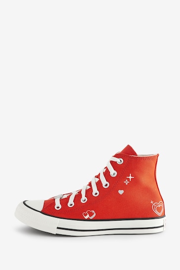 Converse Red Heart Detail Chuck Taylor Trainers