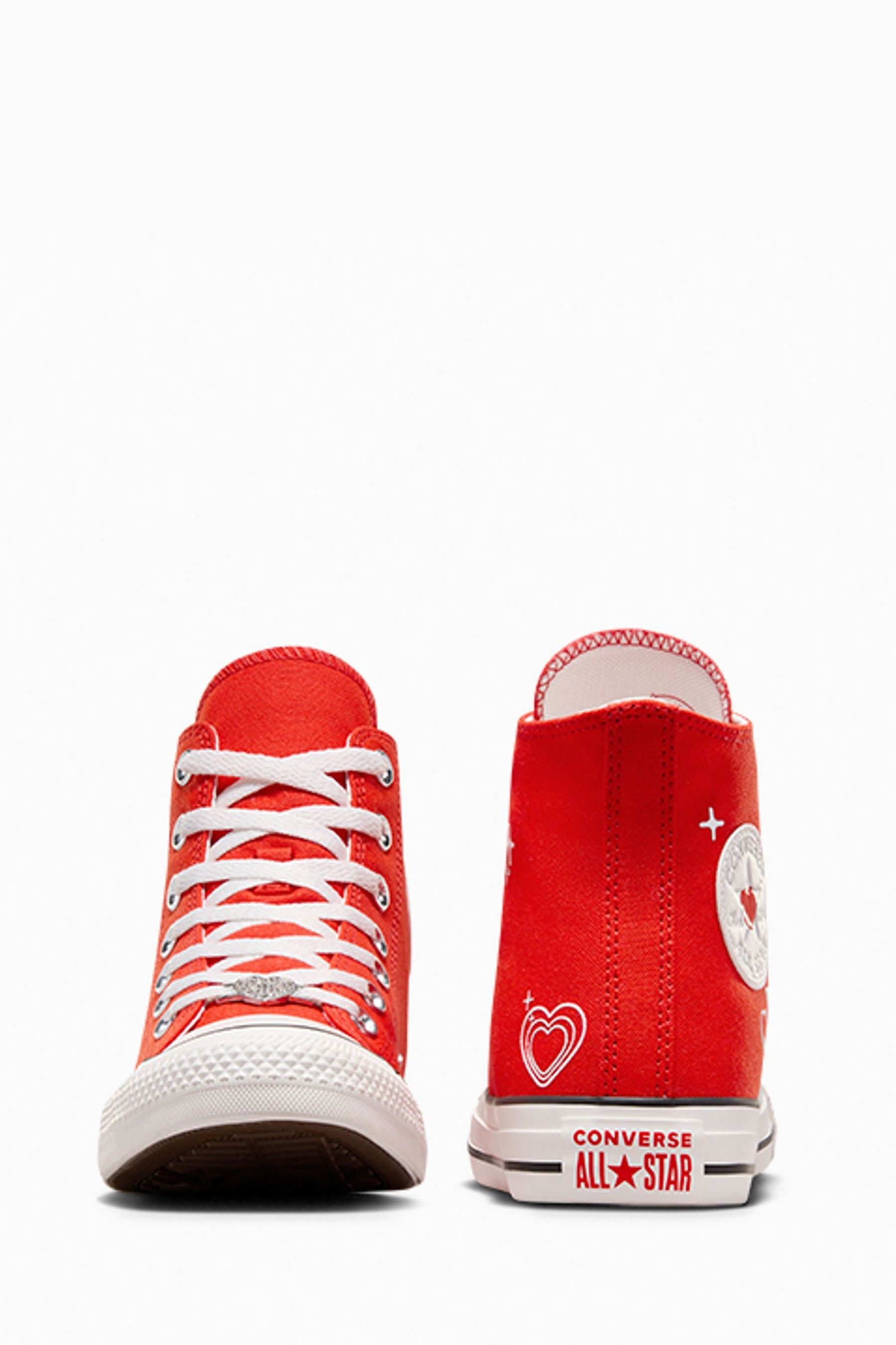 Buy Converse Red Heart Detail Chuck Taylor Trainers from the Next UK online shop