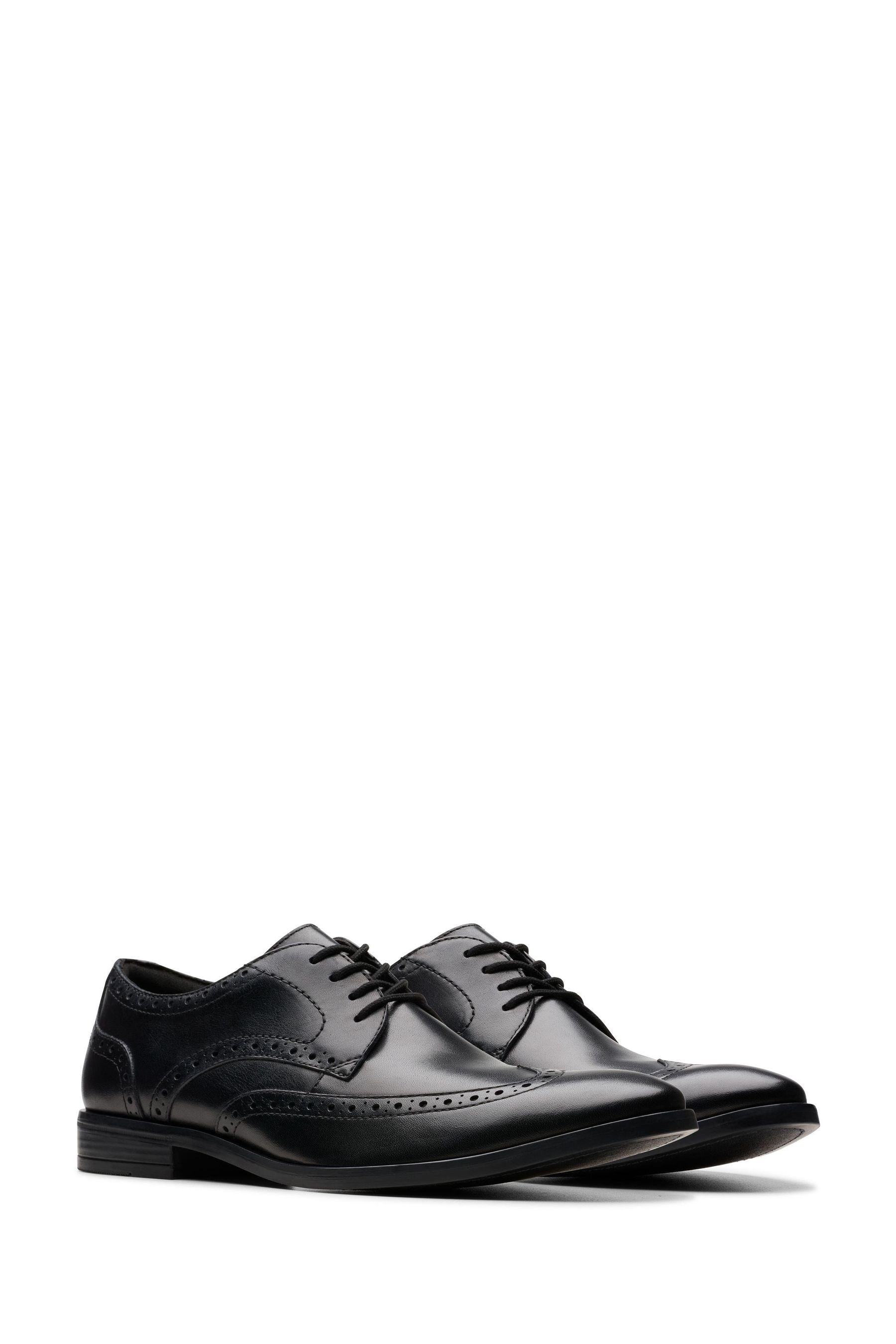 Clarks black brogue shoes clearance