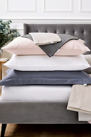 Bedeck of Belfast Grey 300 Thread Count Egyptian Cotton Oxford Pillowcase - Image 1 of 2