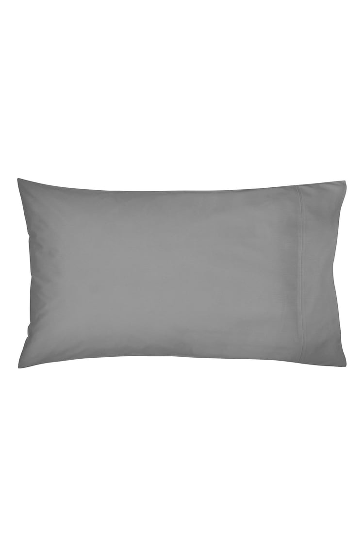 Bedeck of Belfast Grey 300 Thread Count Egyptian Cotton Standard Pillowcase - Image 2 of 2