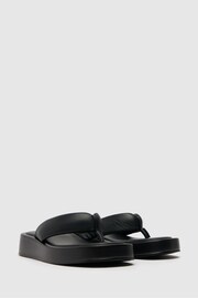 Schuh Tonya Flatform Black Toe Thong - Image 2 of 4