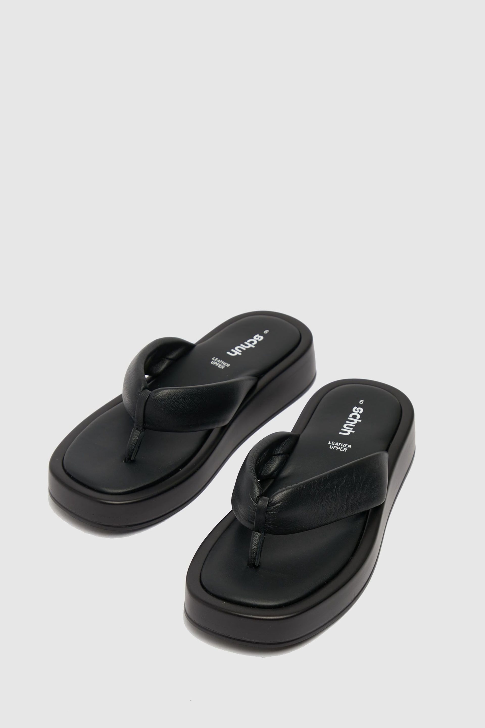 Schuh Tonya Flatform Black Toe Thong - Image 4 of 4
