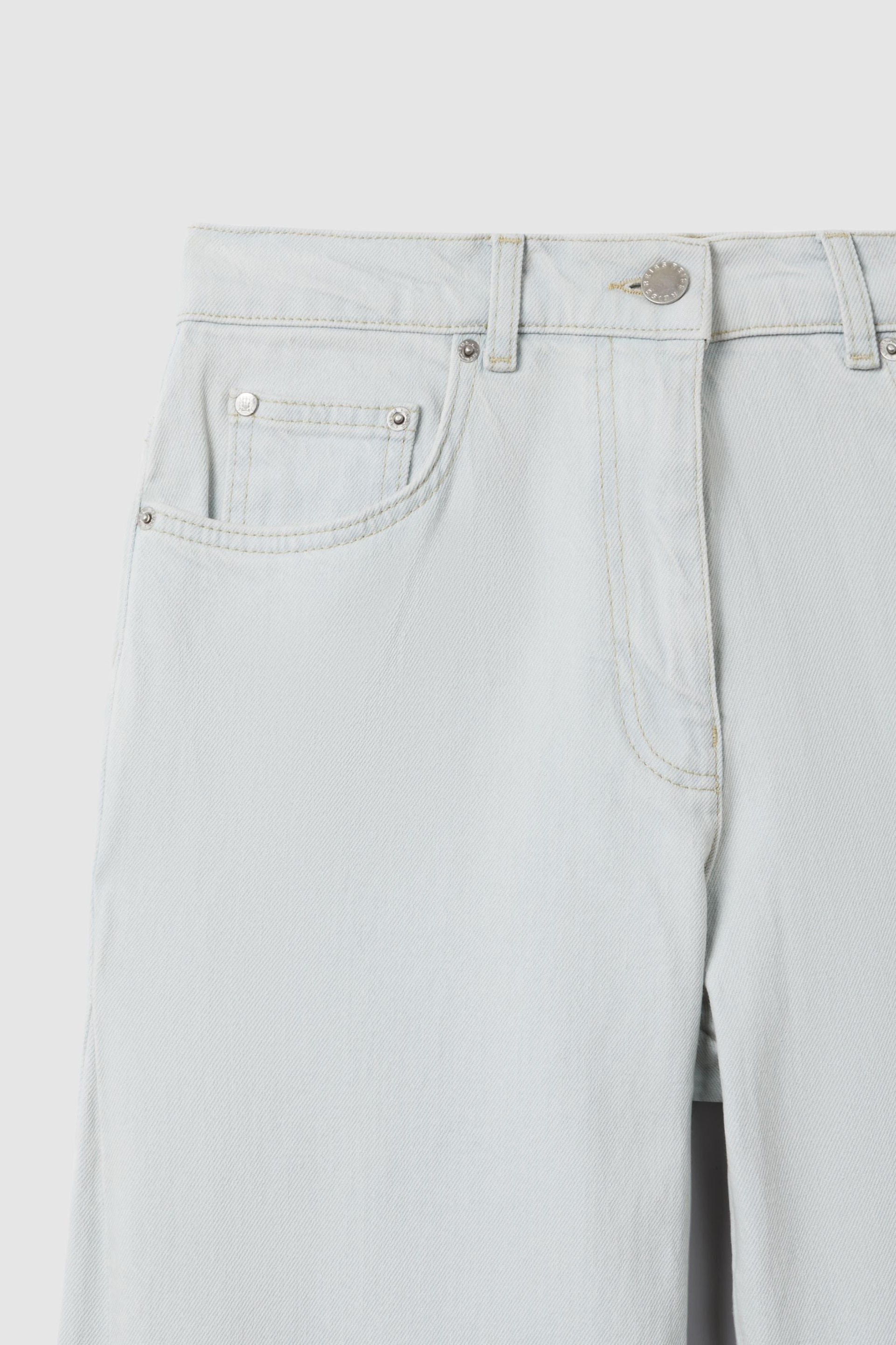 Reiss Light Blue Maize Flared Side Seam Jeans - Image 5 of 5