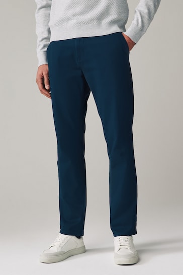 Black/Grey/Navy Blue Slim Stretch Chinos Trousers 3 Pack