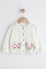 Pink Floral Embroidered Baby Cardigan (0mths-2yrs) - Image 1 of 7