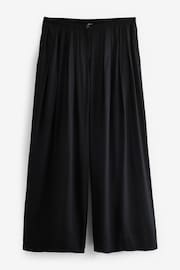 Black Superwide Pleated Trousers With Linen - Image 5 of 6