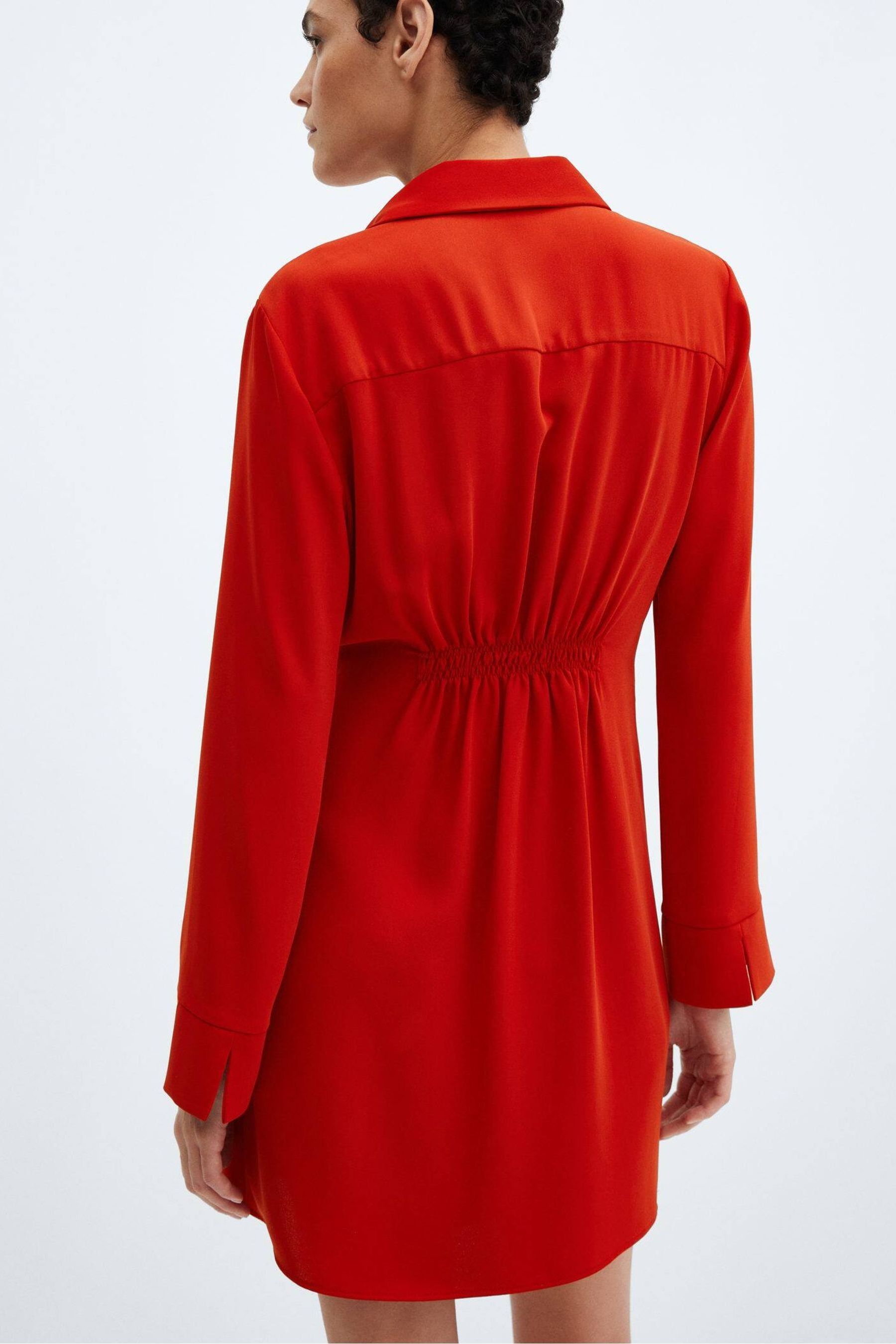 Mango red wrap dress best sale