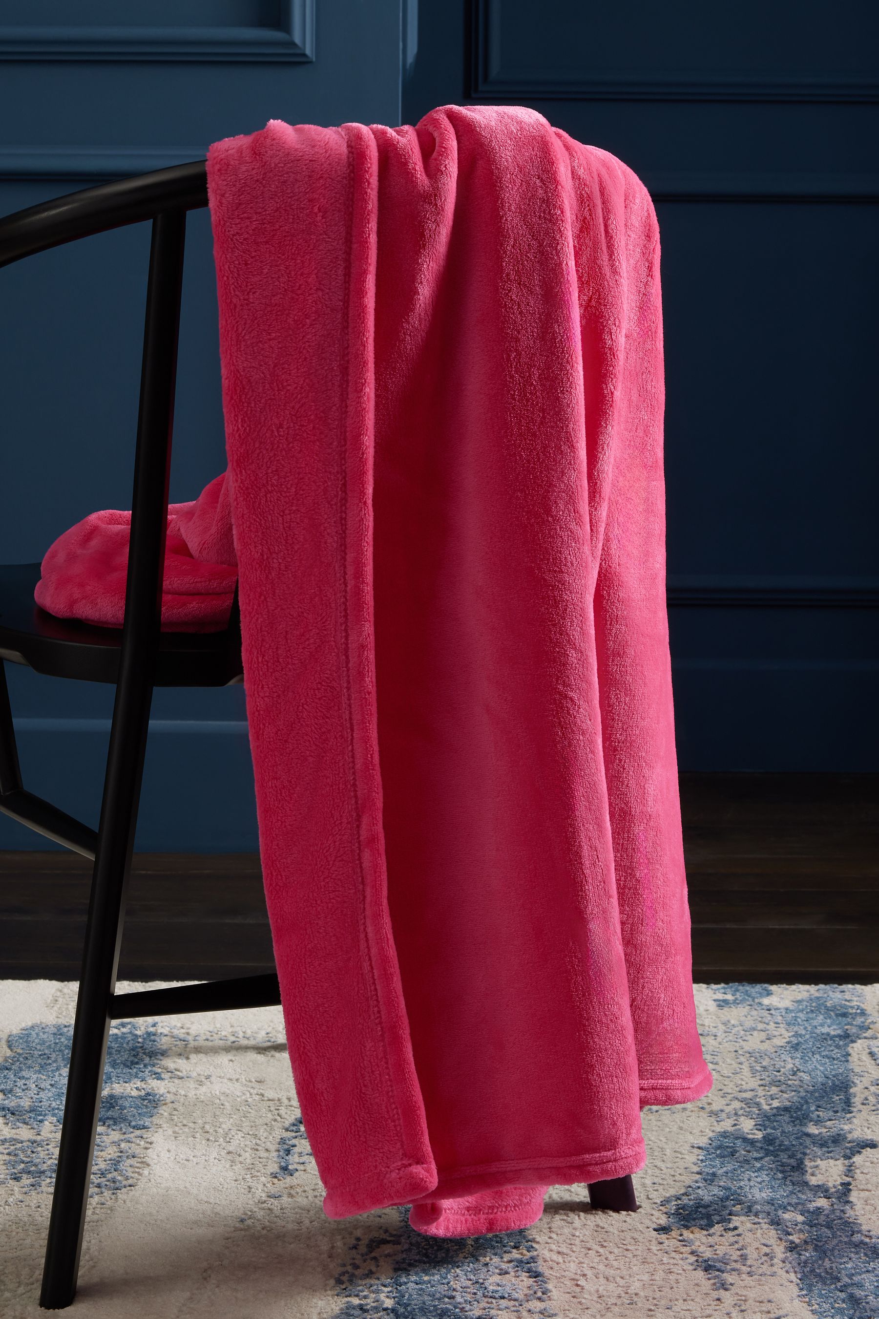 Buy Fushsia Pink Plush Fleece Throw from the Next UK online shop