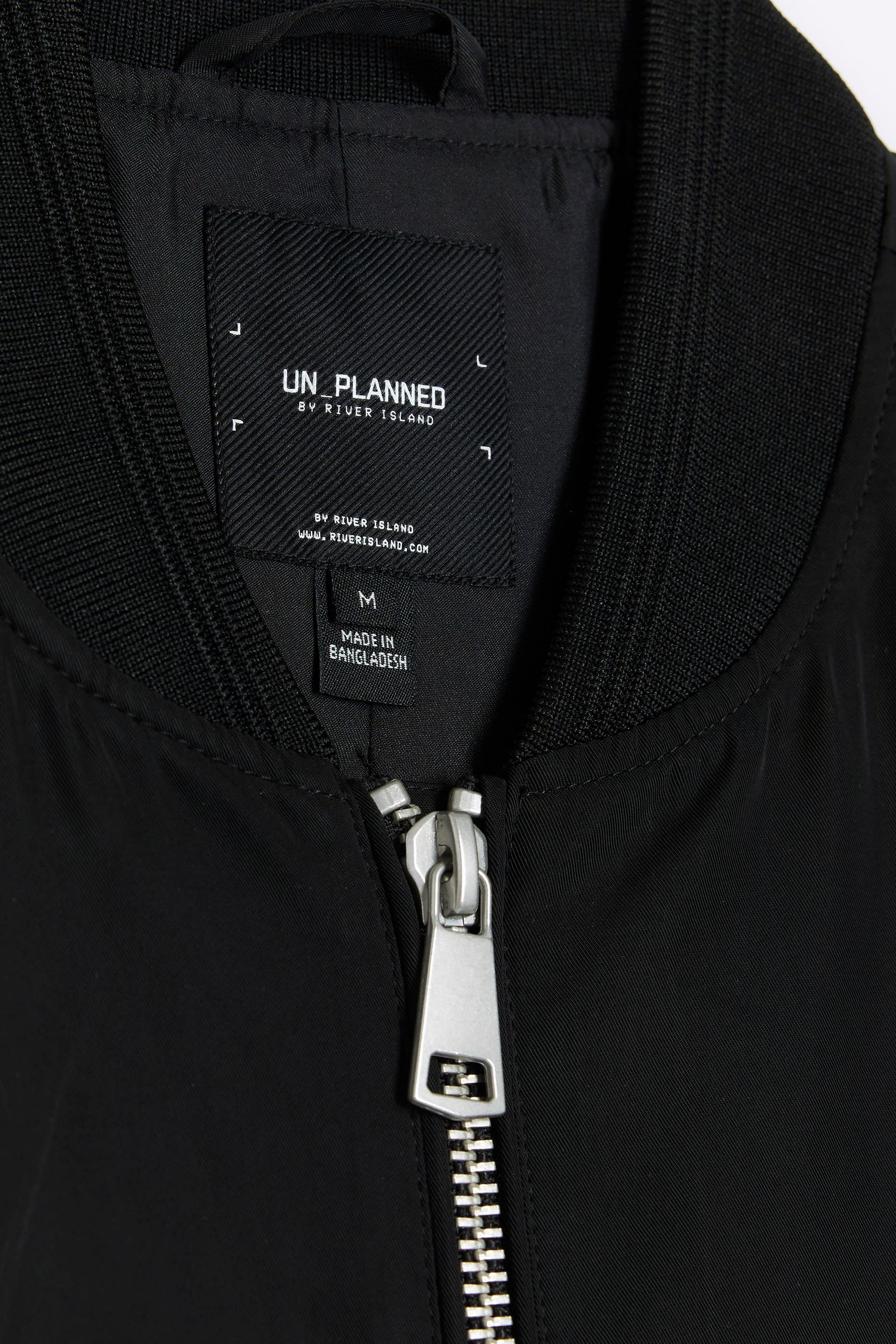 Buy River Island Black Regular Fit Zip Up Bomber Jacket from Next Luxembourg