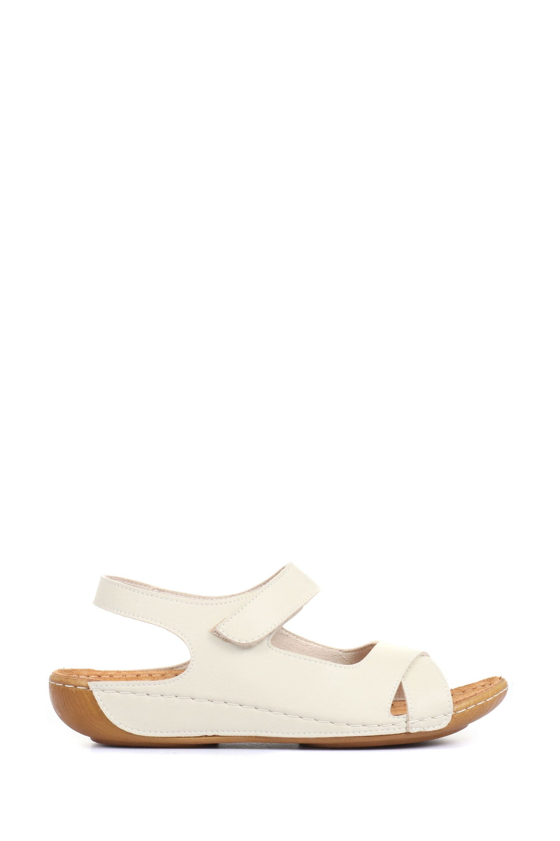 Buy Pavers Cream Ladies Touch Fasten Sandals from Next Oman