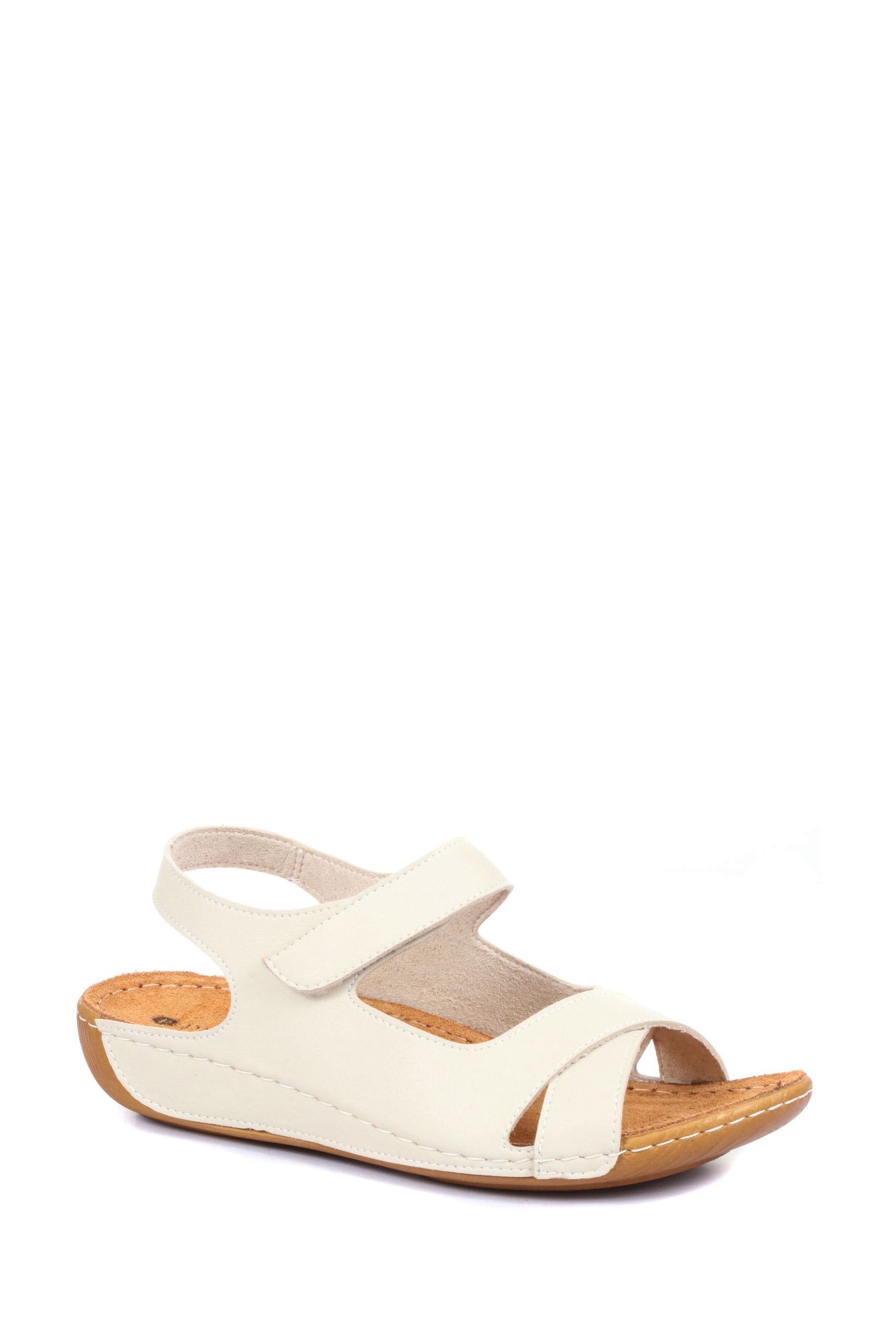 Cream wide fit sandals new arrivals